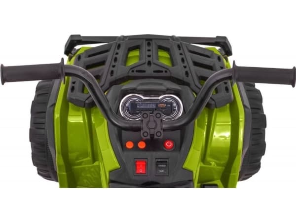 Oppladbar ATV Quad Bike for Kids Grønn + EVA-hjul + MP3-radio + LED + Gratis start