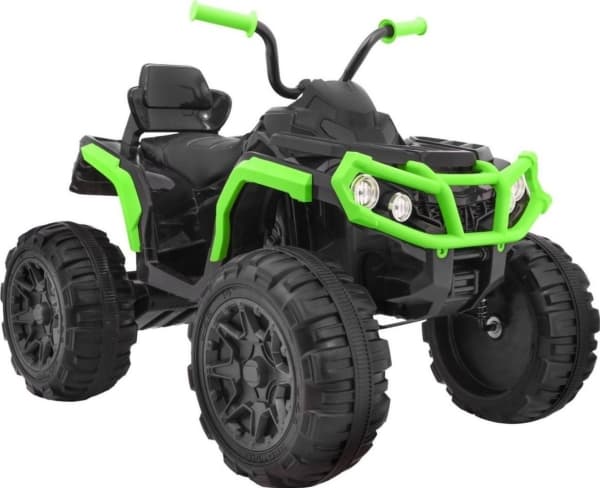 2,4 GHz batteri ATV Quad Bike for Kids Black & Green + Fjernkontroll + EVA-hjul + MP3-radio + Gratis start