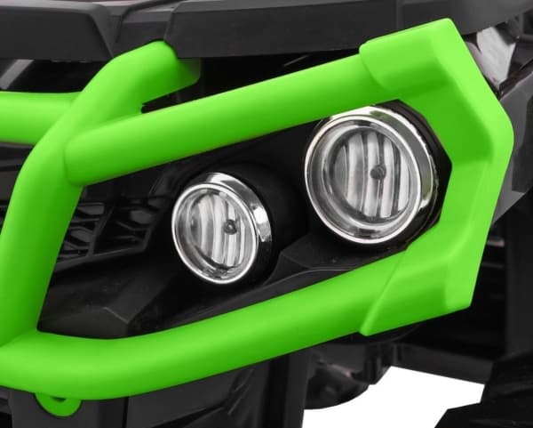 2,4 GHz batteri ATV Quad Bike for Kids Black & Green + Fjernkontroll + EVA-hjul + MP3-radio + Gratis start