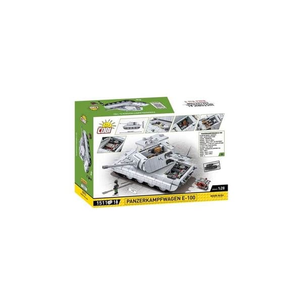 Modell - COBI - 2572 - Panzerkampfwagen E-100 - Vit - För barn från 6 år