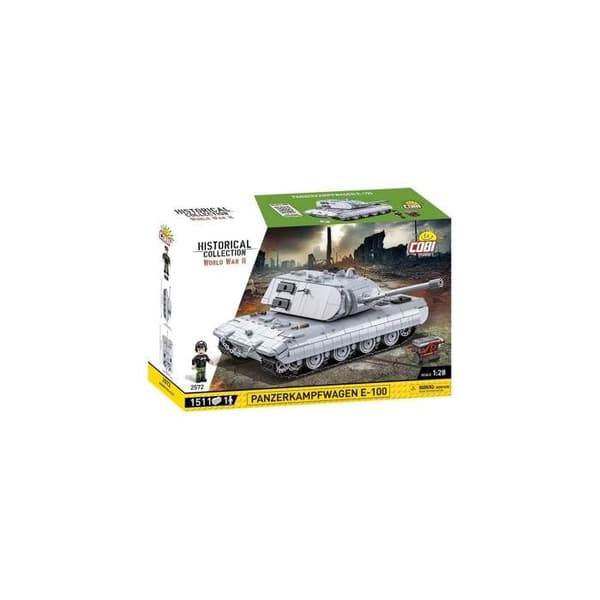 Modell - COBI - 2572 - Panzerkampfwagen E-100 - Vit - För barn från 6 år