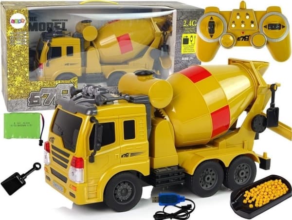 Lean Toys 2.4G kauko-ohjattava betonimylly, pyörivä 1:20 tarvikkeet