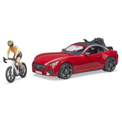 Bruder Roadster med 1 landsvägscykel & cyklist