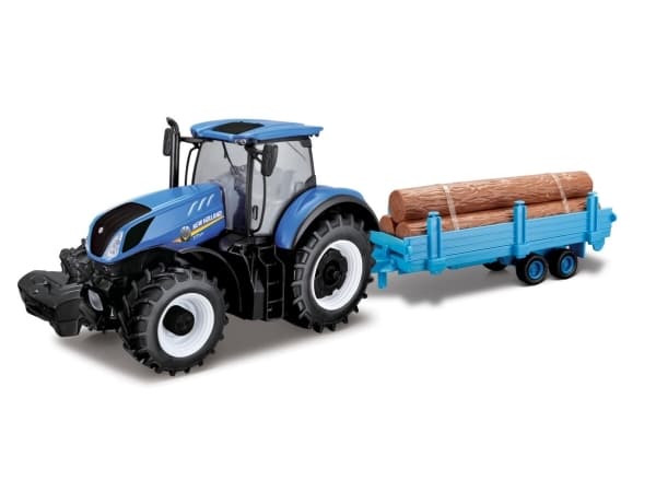 Bburago 1:32 New Holland maataloustraktori + perävaunu