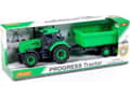 Miniatyrbilde 2 av 5: Polesie Polesie 91284 "Progres" treghetstraktor med grønn tilhenger i boks