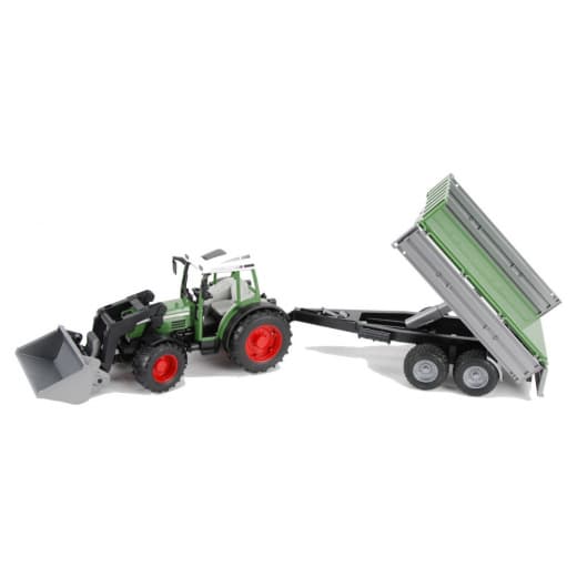 Bruder Fendt 209 S med Frontlastare och Tippsläp
