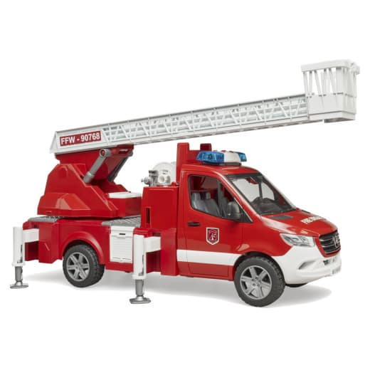 Bruder MB sprinter brandbil med stiger, vandpumpe L&S