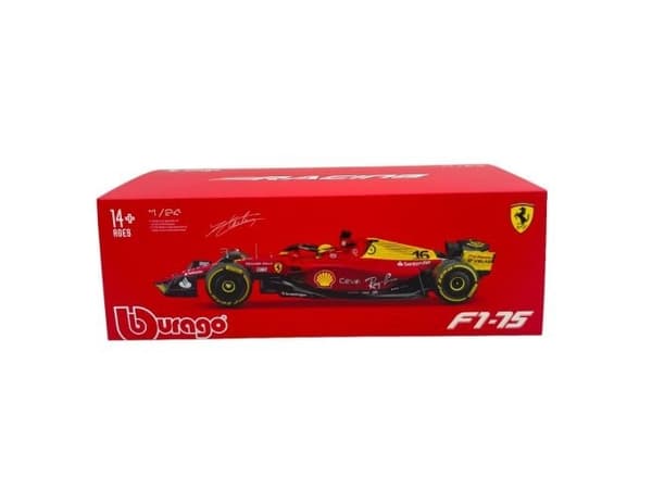 BBURAGO Ferrari F1-75 1:24 Spec Leclerc 22, Sportsbil, Montert på forhånd, 1:24, Ferrari F1-75, Alle kjønn, Metall, Plast