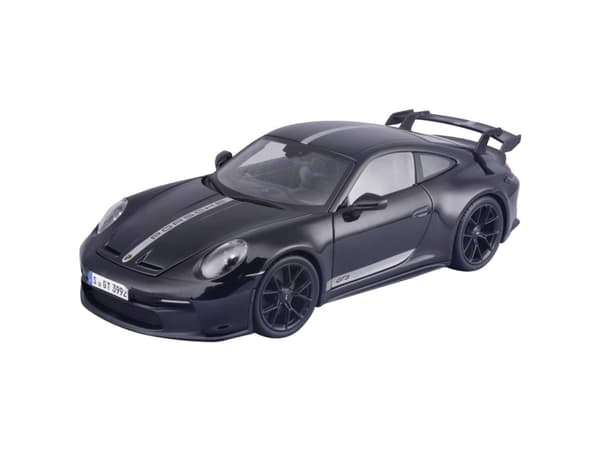 Maisto Porsche 911 GT3 2023, musta 1:18 mittakaavan pienoismalliauto