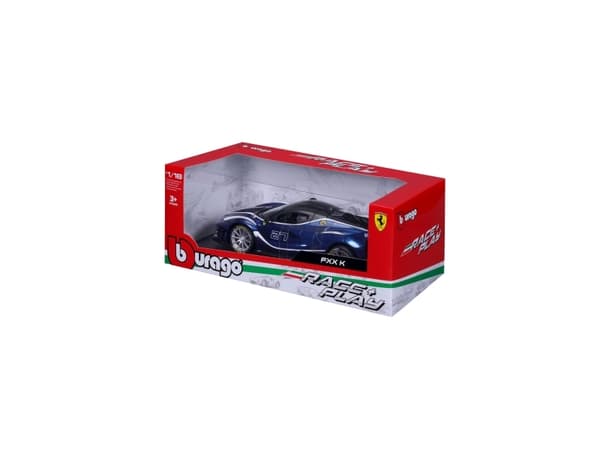 Bburago Ferrari R&P FXX-K EVO, sininen #27 1:18 pienoismalliauto 1:18