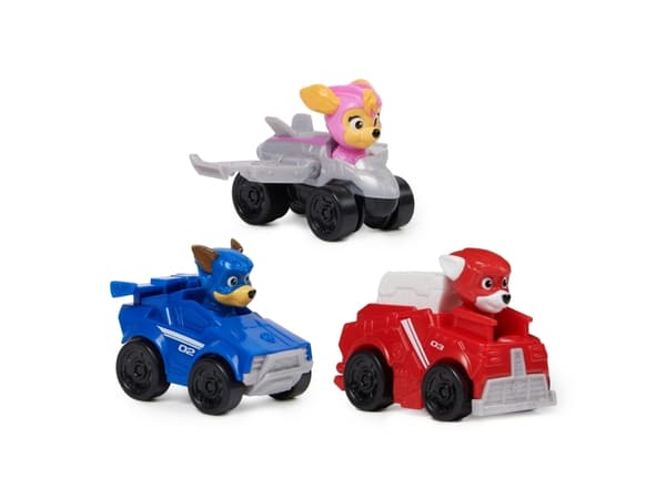 PAW Patrol The Mighty Movie Pup Squad Vehicle Gift Pack, Kjøretøysett, PAW Patrol, 3 år, Plast, Flerfarget
