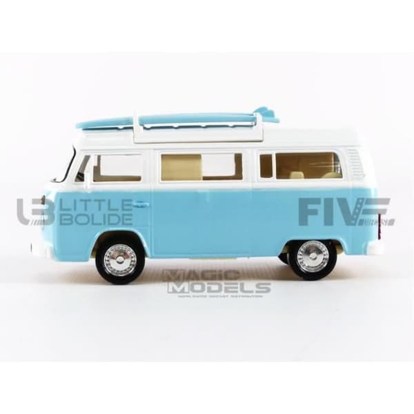 Samlarbil i miniatyr - NOREV 1/43 - VOLKSWAGEN T2B Husbil - 1973 - Blå - 841100
