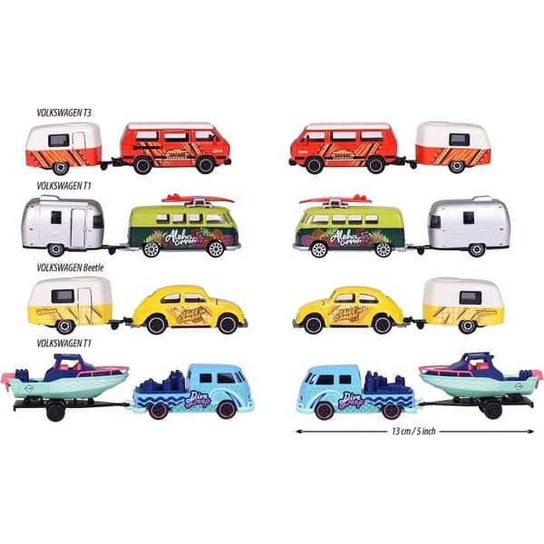 Simba Toys 212055007 Majorette Volkswagen The Originals Trailer Set