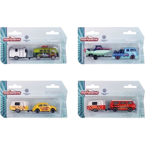 Simba Toys 212055007 Majorette Volkswagen The Originals Trailer Set