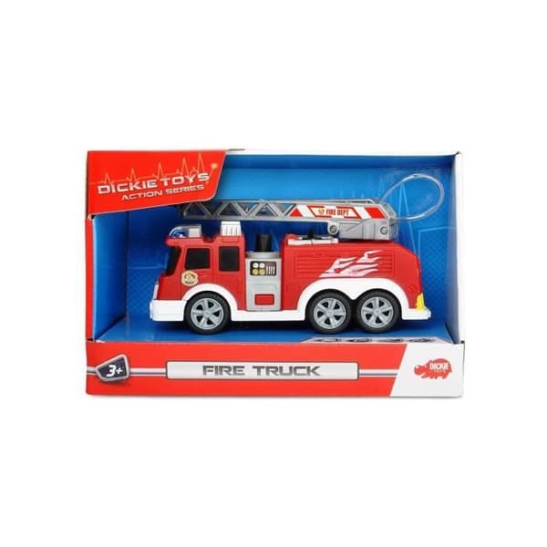 Miniatyrbrandbil - DICKIE - Brandbil - Frihjul - Brandlans - Ljud och ljus