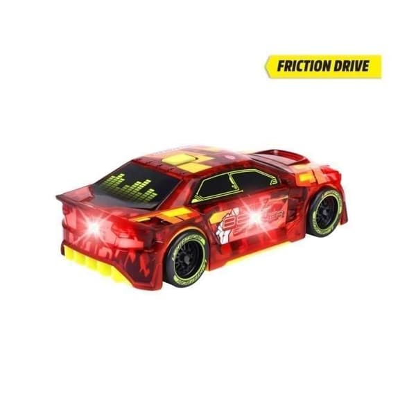 Dickie - Light Streak Beat Rush 20cm - Retro-friktionsfordon med ljud- och ljusfunktioner
