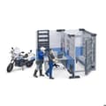 Miniatyrbild 3 av 4: bworld polisstation med polismotorcykel - Bruder - Leksak för barn från 4 år och uppåt