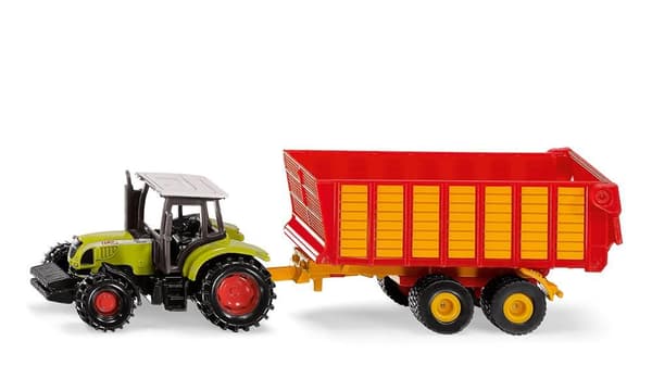 John Deere traktor med ensilagevagn - SIKU - 1/64:a - Blandad - Från 3 år