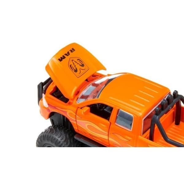 Dodge RAM 1500 modell med Siku ballongdäck skala 1:50 svart/orange