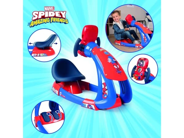 Smoby Spidey kjøresimulator med lys og lyder (370218)