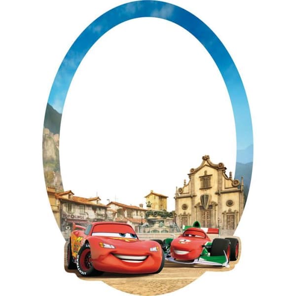 Spegel - DISNEY - Flash McQueen Cars - Barn - Blå - Röd