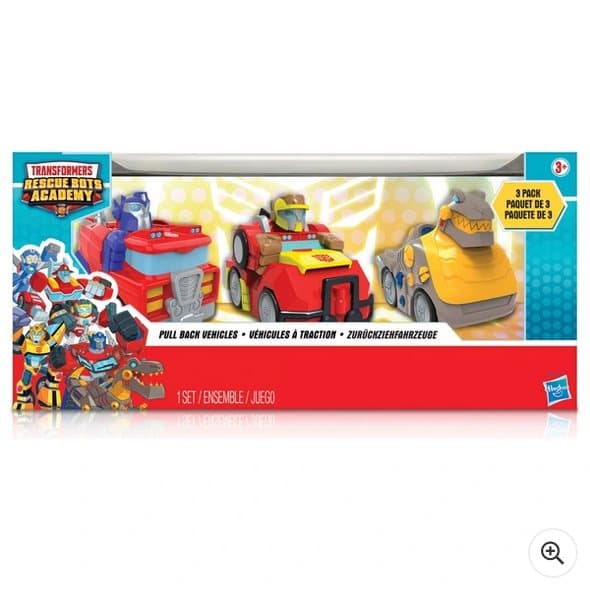 Transformers Rescue Bots Academy Pull Back Vehicles 3 Pack