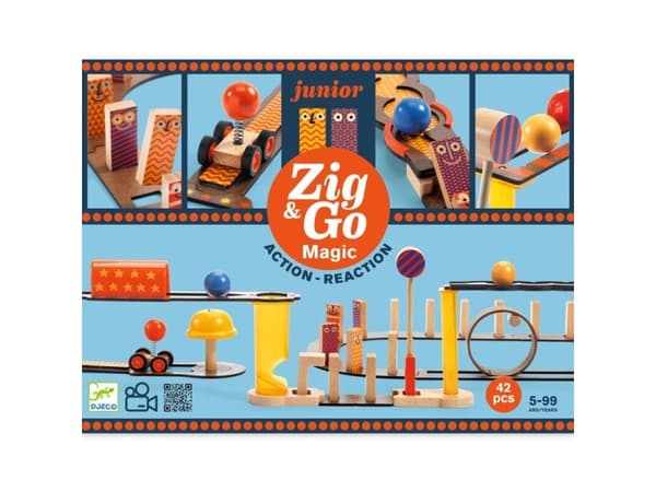 DJECO Zig & Go Junior 43pc Magic Set, 5 År, Trä, Multifärg