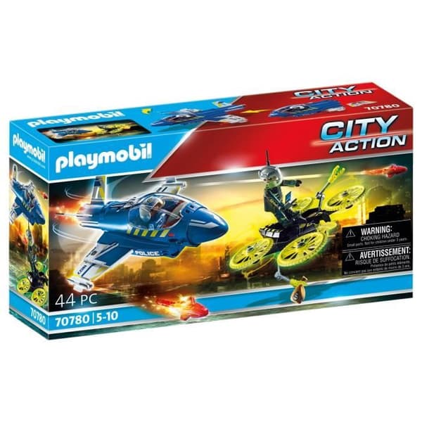 PLAYMOBIL - 70780 - Polisjet och drönare - Flerfärgad - Blå - Playmobil City Action