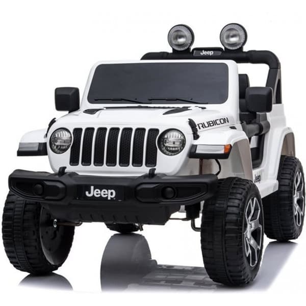 Jeep Wrangler Rubicon 12V -elbil, vit