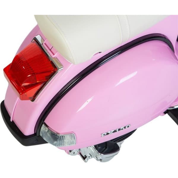Vespa PX150 12V -elektrisk knallert, lyserød