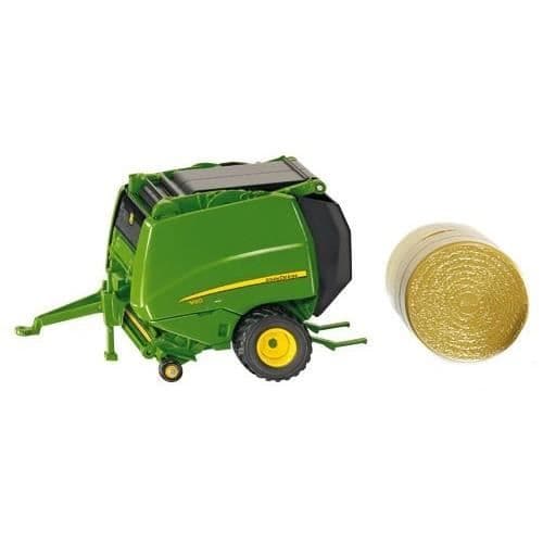 Miniatyrfordon - SIKU - John Deere traktor med balpress - Blandat - 83g - Flerfärgad