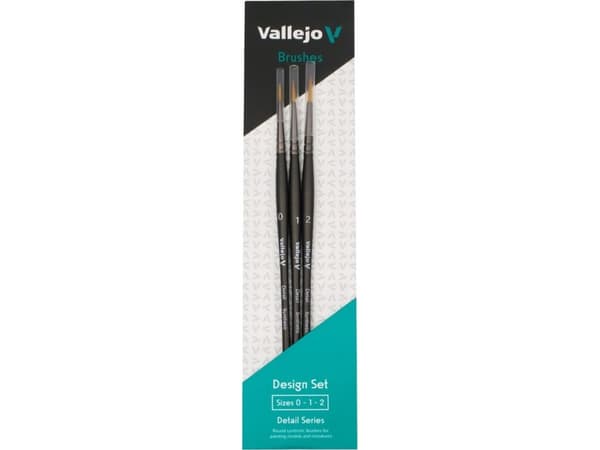 Winsor & Newton Brush design set synthetic hair (sizes 0, 1, 2)