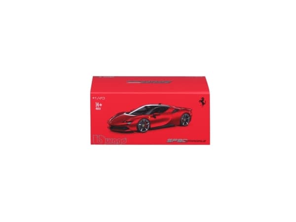 BBURAGO Ferrari SF90 Stradale 1:43, Modellsuperbil, Förmonterad, 1:43, Ferrari SF90 Stradale, Alla, Metall, Plast