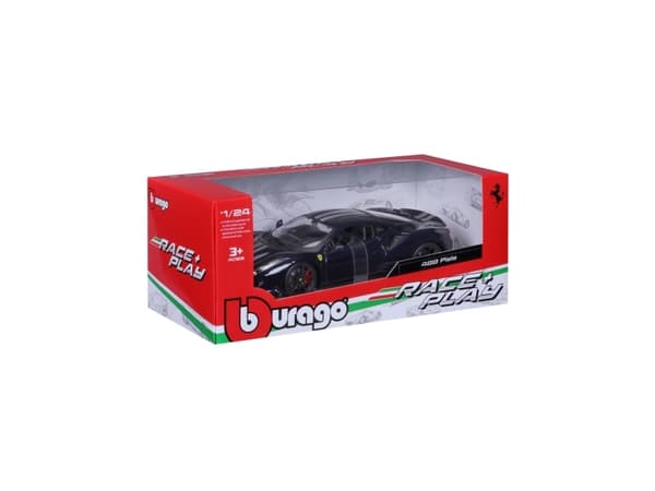 BBURAGO Ferrari 488 Pista 1:24 blau, Sportsbil, Montert på forhånd, 1:24, Ferrari 488 Pista, Alle kjønn, Metall, Plast