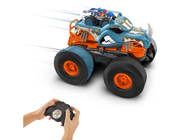 Hot Wheels Monster Trucks HW TRANSFORMING RHINOMITE RC Vehicle, 5 år