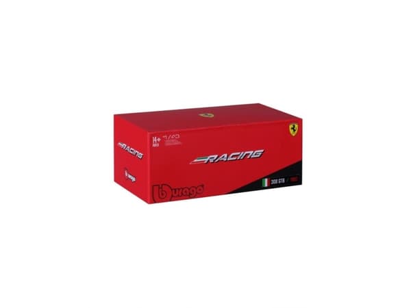 BBURAGO Ferrari 308 GTB 1982, Sports car model, Preassembled, 1:43, Ferrari 308 GTB, Any gender, Metal, Plastic
