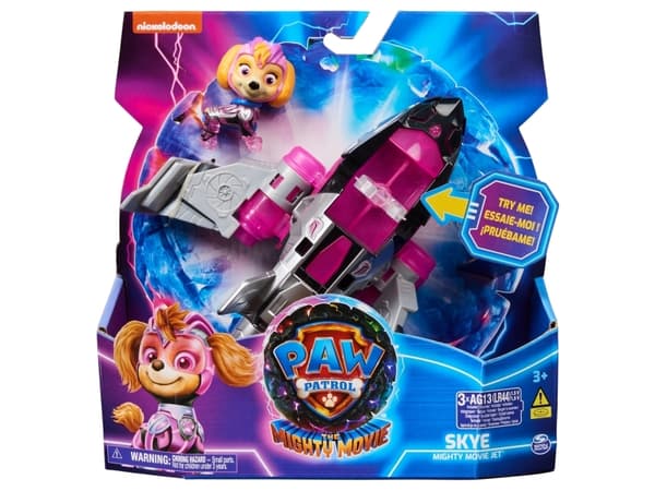 PAW Patrol The Mighty Movie Airplane & Skye, Lentokone, PAW Patrol, 3 vuosi/vuosia, LR44, Muovi, Musta, Harmaa, Vaaleanpunainen