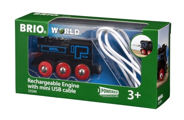 BRIO Svart batteridrevet lokomotiv med mini USB - Gutt/Jente - 3 år - Svart - Rød