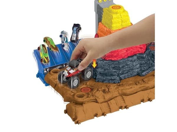 Hot Wheels Monster Trucks HOT WHEELSMonster Trucks Arena Smashers BONE SHAKER ULTIMATE CRUSH YARD Playset, Monstertruck og banesett, 4 år, Plast, Met