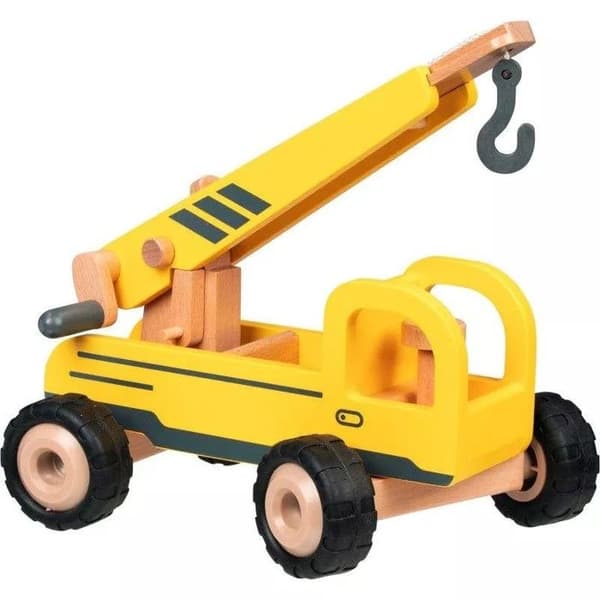 Goki träkran 28 cm gul