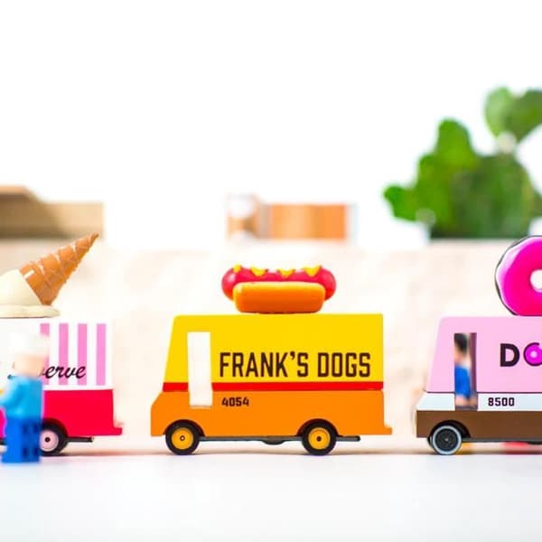 Träleksaksbuss - Candylab Toys - Taco Van - Blandat - från 3 år och uppåt