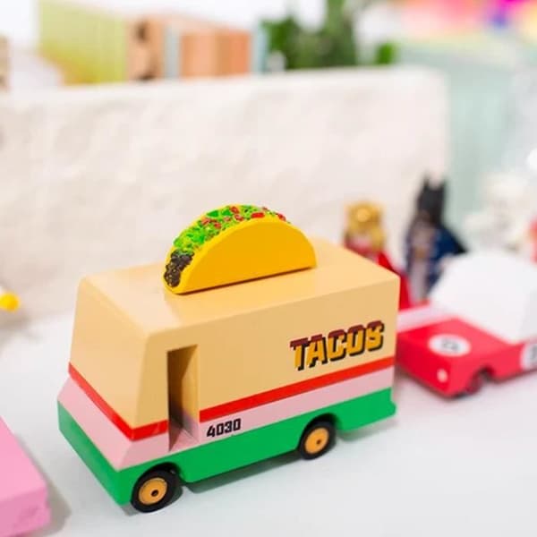 Träleksaksbuss - Candylab Toys - Taco Van - Blandat - från 3 år och uppåt