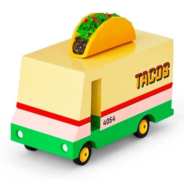 Träleksaksbuss - Candylab Toys - Taco Van - Blandat - från 3 år och uppåt