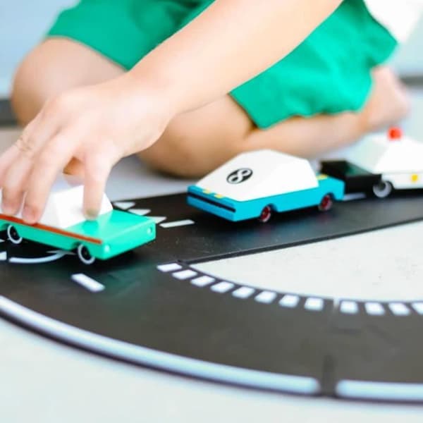 Liten träbil Candylab Candycar - Blue Racer - För barn och vuxna | CDON