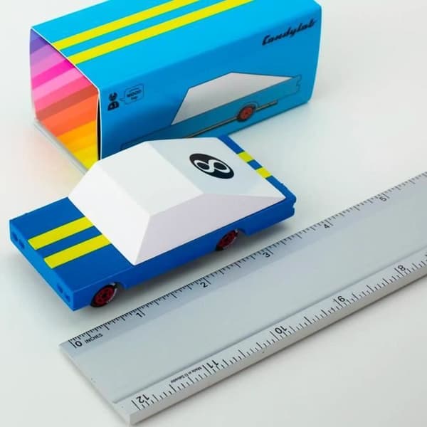 Liten träbil Candylab Candycar - Blue Racer - För barn och vuxna | CDON