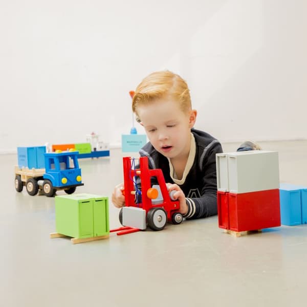 Trägaffeltruck - NYA KLASSISKA LEKSAKER - Röd - För barn från 3 år och uppåt
