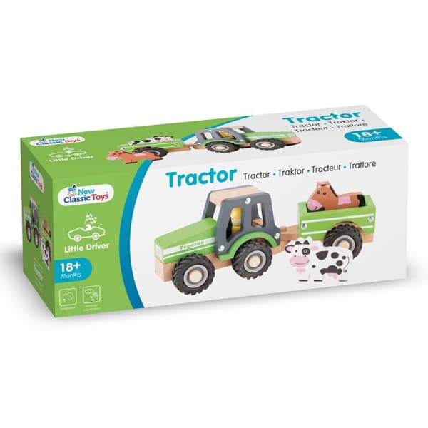 Nya klassiska leksaker - Traktor med släp och djur
