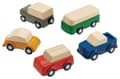Miniatyrbild 2 av 4: Planworld träbilset - PlanToys - 5 olika fordon - från 3 år