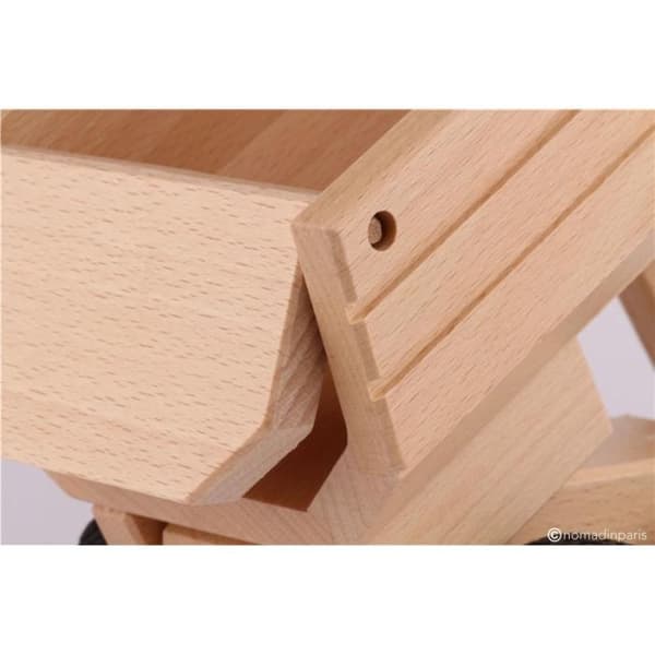 Släpvagnscontainer - Fagus - Träleksak - Tiltande skip - 4 hjul