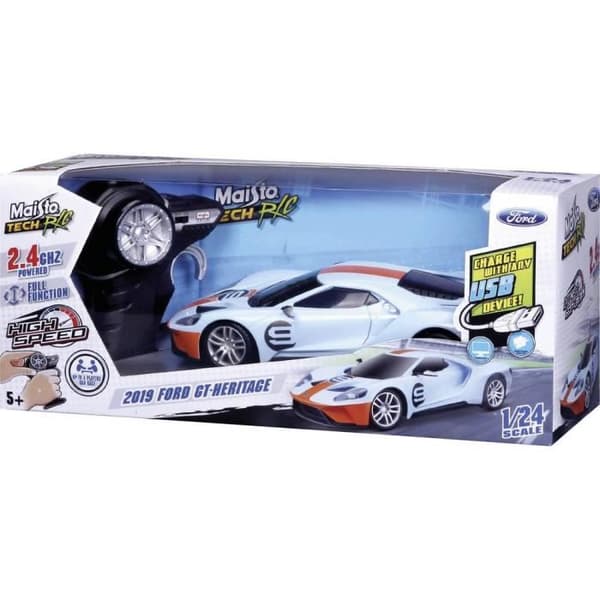 RC-Bil MaistoTech 582335 Ford GT 19 Gulf 1:24 - Nybörjare - Batteri och laddningskabel